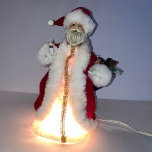 Illuminated Santa Claus Tree Topper 12”